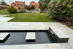 Porcelain Paving with inset water feature